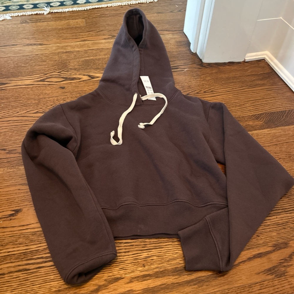 JCREW Brown cropped sweatshirt . New with tags.